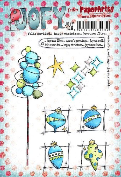 9 tampons caoutchouc, collection Jofy, PaperArtsy 