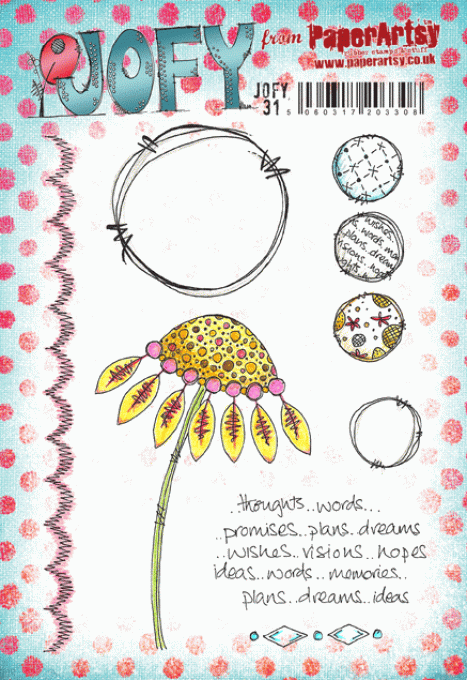 7 tampons caoutchouc, collection Jofy, PaperArtsy 