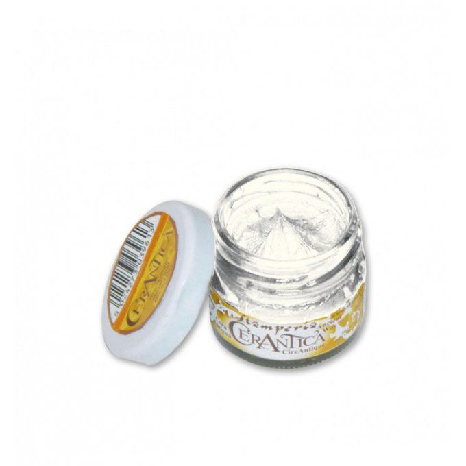 Patine/cire, couleur blanc, Cerantica Stamperia