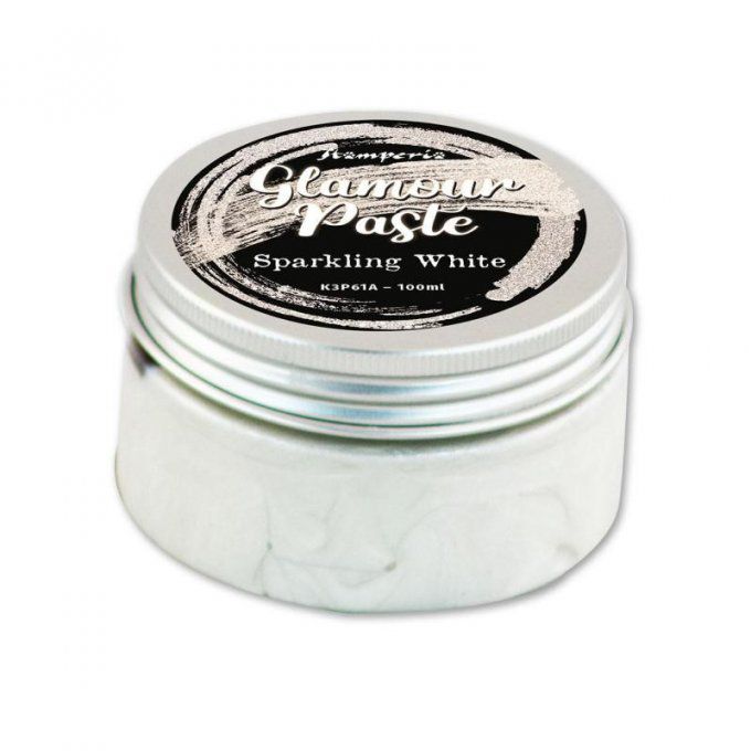 Glamour paste, Stamperia - Sparkling white - paillettes fines