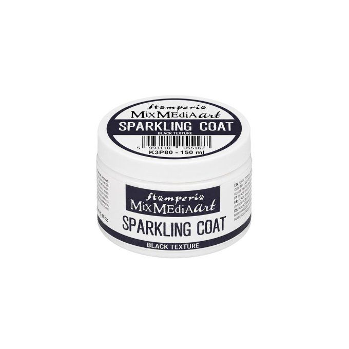Black sparkling coat, Stamperia, 150ml