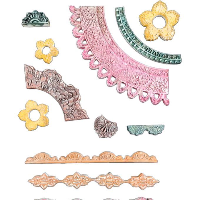 Moule en silicone, Secret Diary,  Stampéria - format A5  - 14.5x21cm