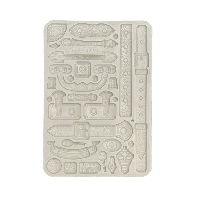 Moule en silicone, Art of travelling,  Stampéria - format A5  - 14.5x21cm