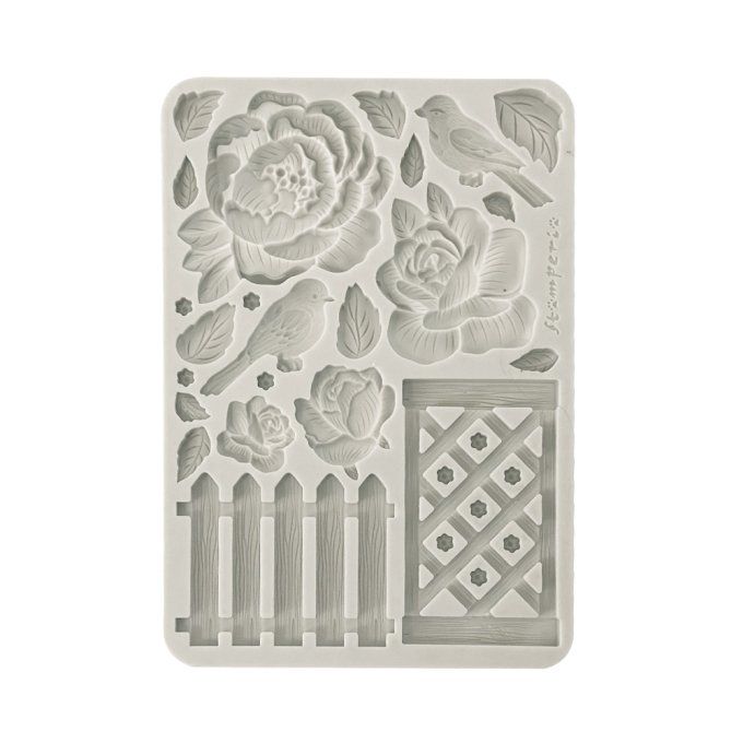 Moule en silicone, House of roses,  Stampéria - format A5  - 14.5x21cm
