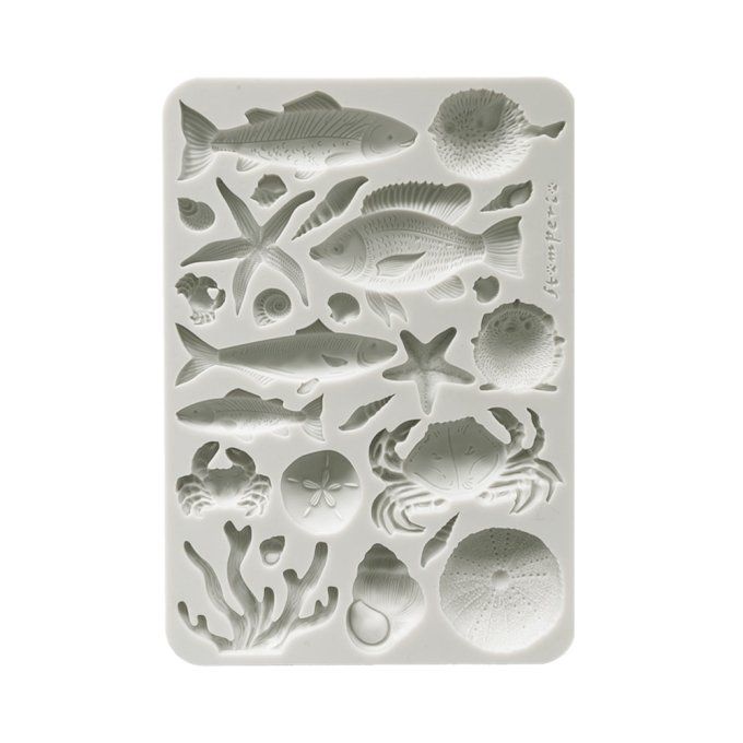 Moule en silicone, Silent sea,  Stampéria - format A5  - 14.5x21cm