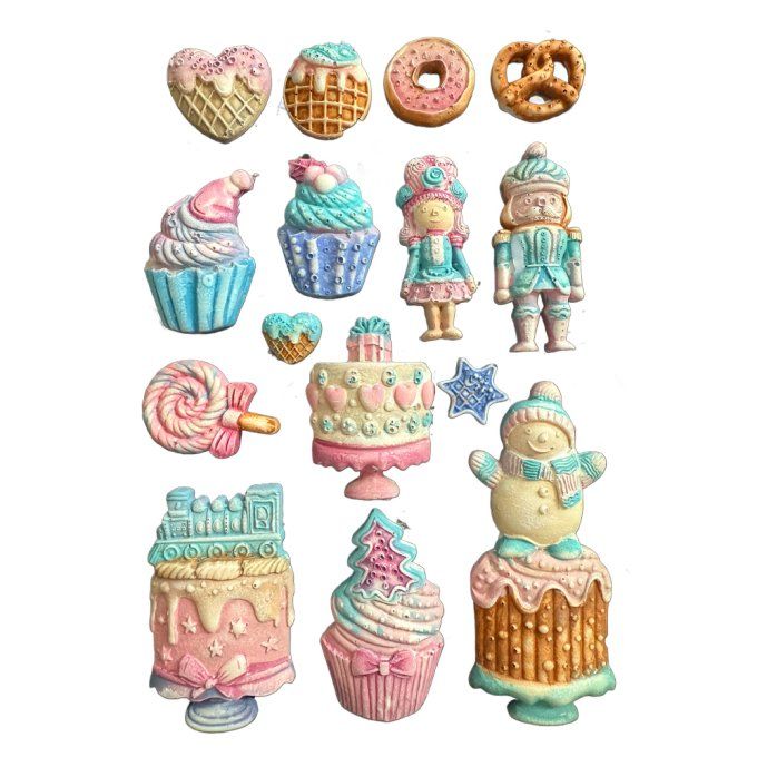 Moule en silicone, Candy christmas,  Stampéria - format A5  - 14.5x21cm 
