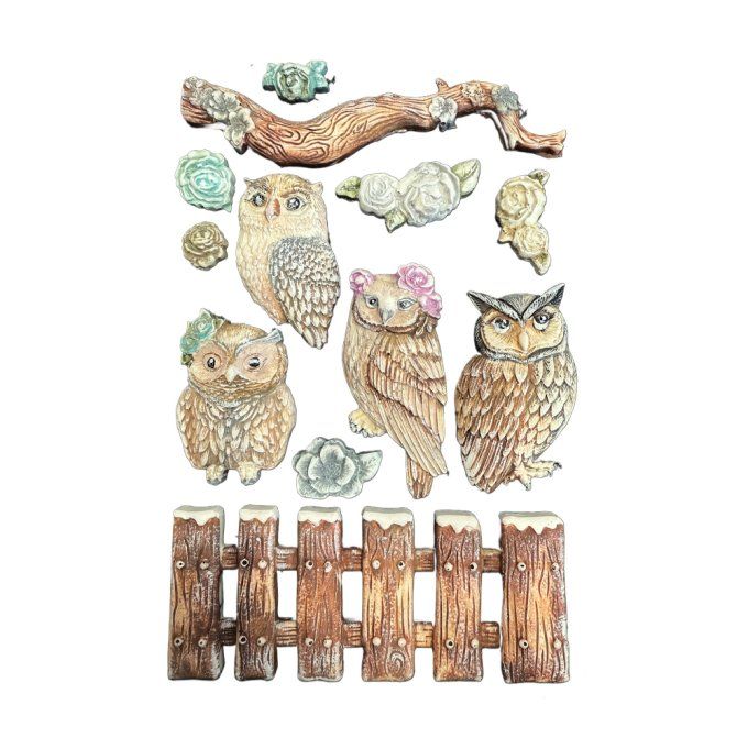 Moule en silicone, The Owl's house,  Stampéria - format A5  - 14.5x21cm