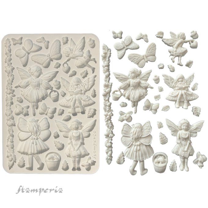 Moule en silicone, Whispering woods, Stampéria - format A5  - 14.5x21cm  