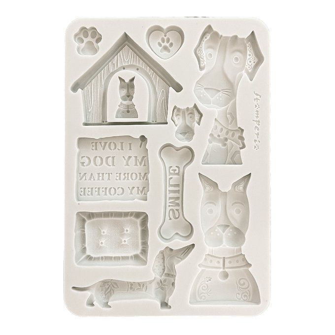 Moule en silicone, Furry friends, Stampéria - format A5  - 14.5x21cm