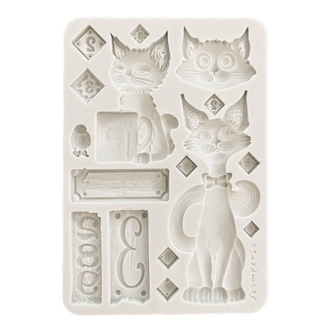 Moule en silicone, Furry friends, Stampéria - format A5  - 14.5x21cm