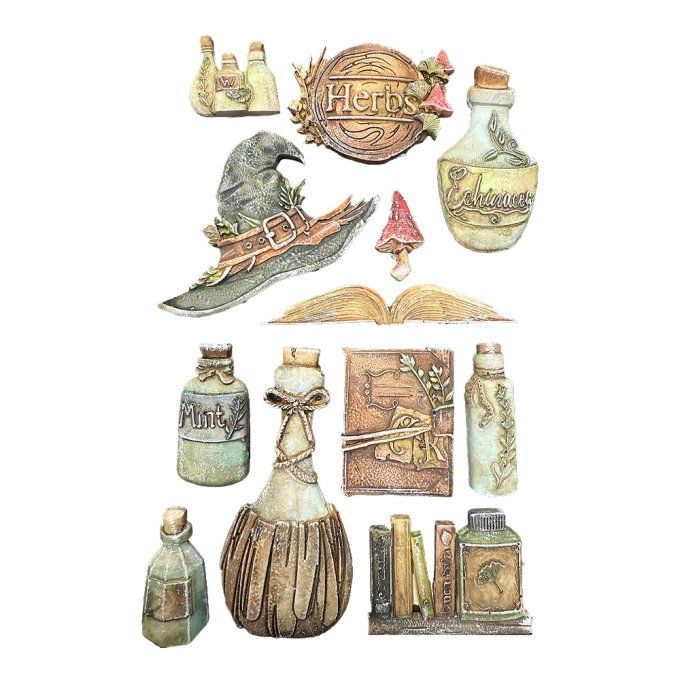 Moule en silicone, Herbarium Silvae,  Stampéria - format A5  - 14.5x21cm 