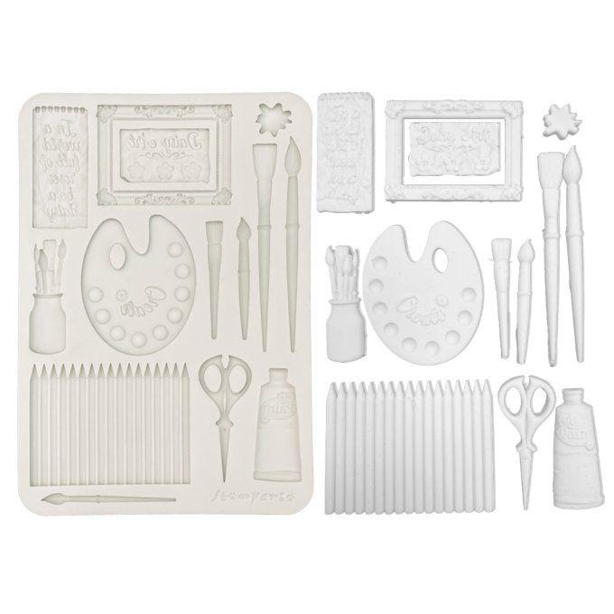 Moule en silicone, Daisy art,  Stampéria - format A5  - 14.5x21cm