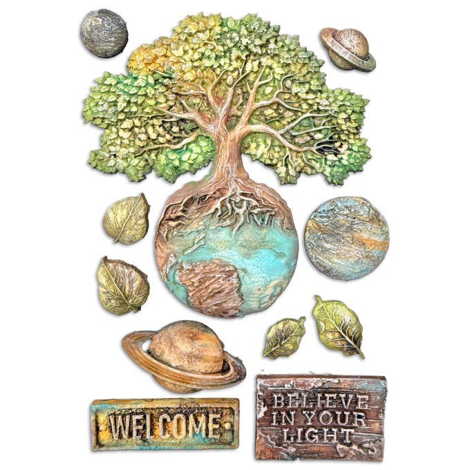 Moule en silicone, A new beginning  Stampéria - format A5  - 14.5x21cm