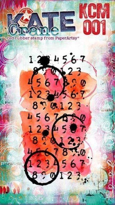 Mini tampon caoutchouc, collection Kate Crane mini 001, PaperArtsy