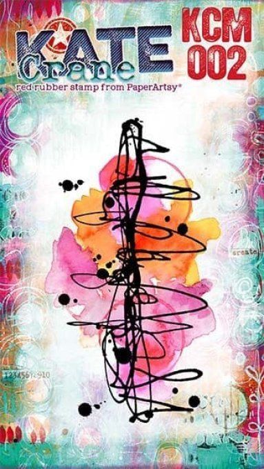 Mini tampon caoutchouc, collection Kate Crane mini 002, PaperArtsy 