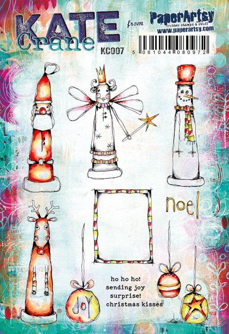 9 tampons caoutchouc, collection Kate Crane, PaperArtsy 