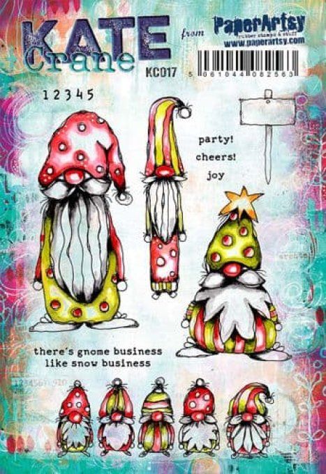 8 tampons caoutchouc, collection Kate Crane, PaperArtsy