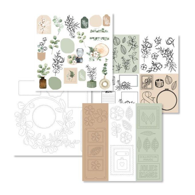 Florilèges Design, Kit créatif album Harmonie, dimension 20x20cm