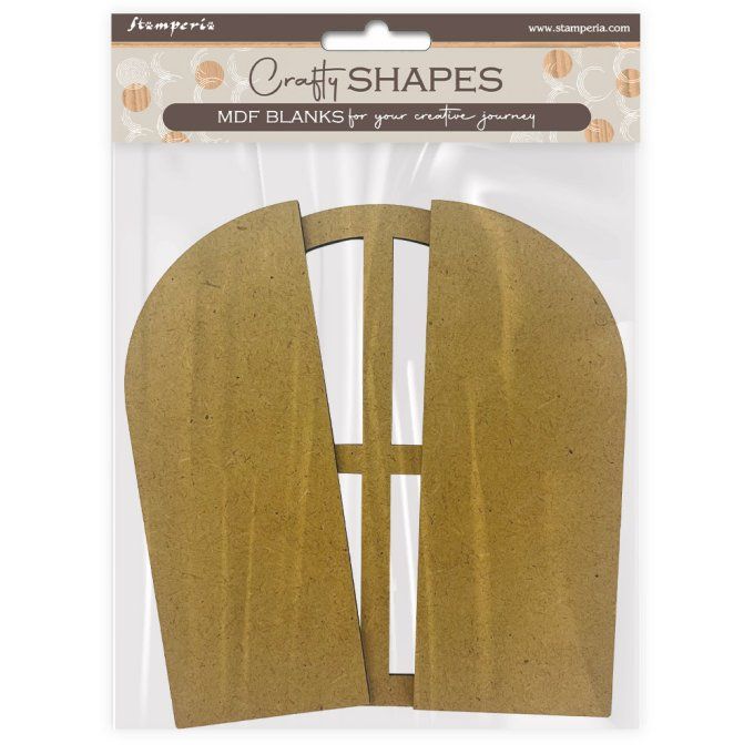 Support à customiser en MDF, Stampéria - Fenêtre, dimension 11x14cm environ