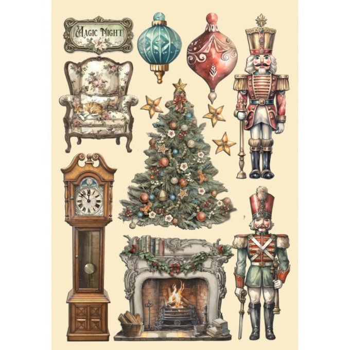 Planche de chipboards colorés, The Nutcracker, Stampéria - Planche format A5