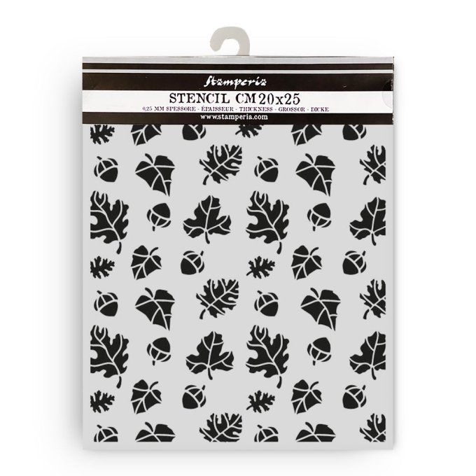 Pochoir semi-rigide, Whispering woods, Stamperia - 20x25cm,  épaisseur 0.25mm