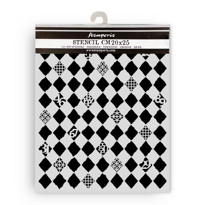 Pochoir semi-rigide, Furry friends, Stamperia - 20x25cm,  épaisseur 0.25mm