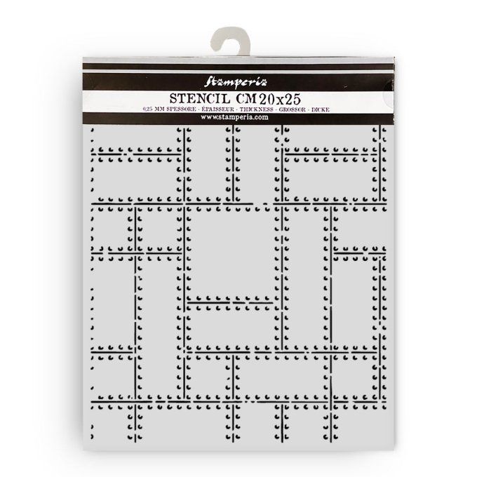 Pochoir semi-rigide, A new beginning, Stamperia - 20x25cm,  épaisseur 0.25mm