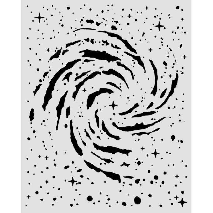 Pochoir semi-rigide, Cosmos, Stamperia - 20x25cm,  épaisseur 0.25mm