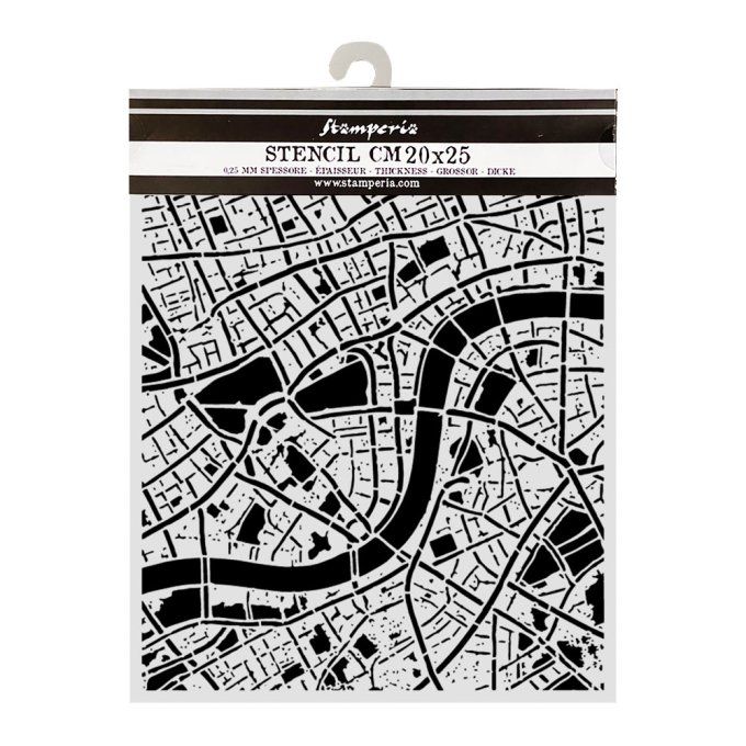 Pochoir semi-rigide, Our way, Stamperia - 20x25cm,  épaisseur 0.25mm