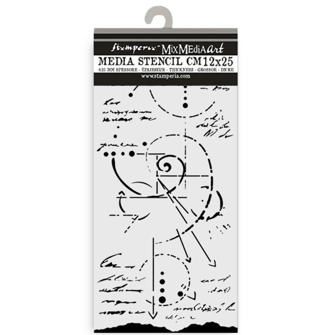 Pochoir, semi rigide, Silent sea, Stamperia - 12x25cm