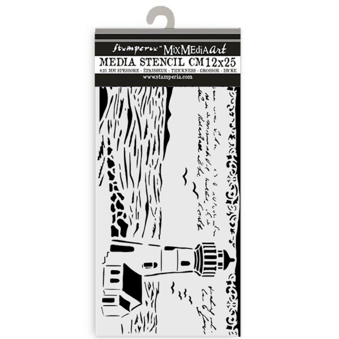 Pochoir, semi rigide, Silent sea, Stamperia - 12x25cm