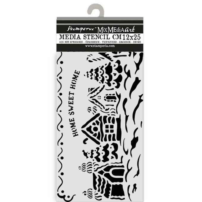 Pochoir, semi rigide, Candy christmas, Stamperia - 12x25cm