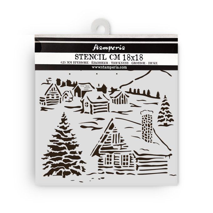 Pochoir semi-rigide, Stamperia - 18x18cm environ - The Owl's house