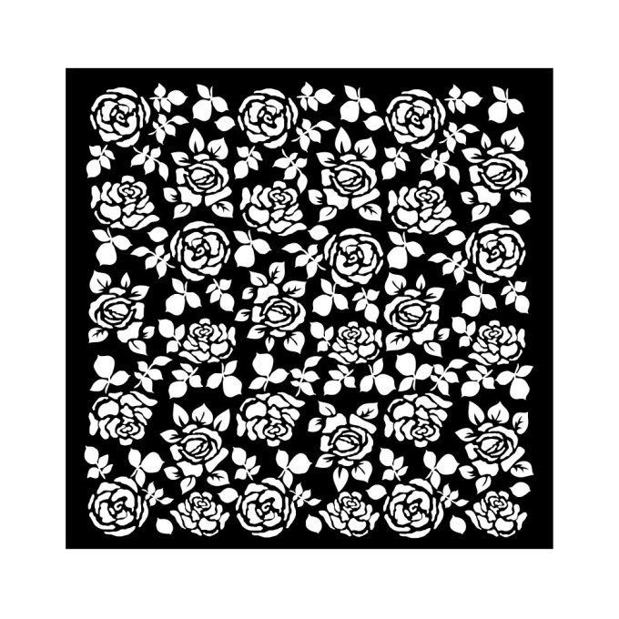 Pochoir semi-rigide, Precious, rose, Stamperia - 18x18cm