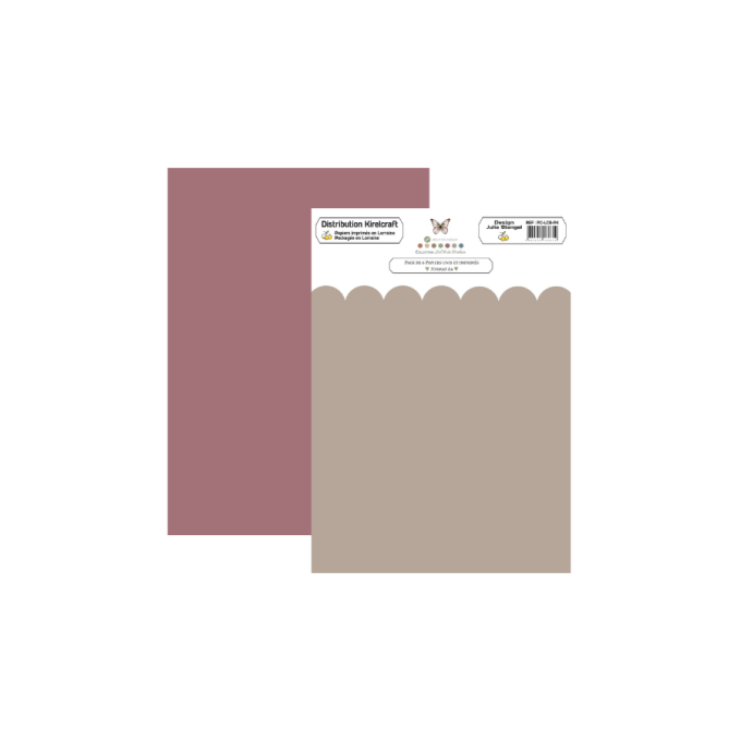 6 feuilles format A4, La clé du bonheur, mes ptits ciseaux - unis et à motifs