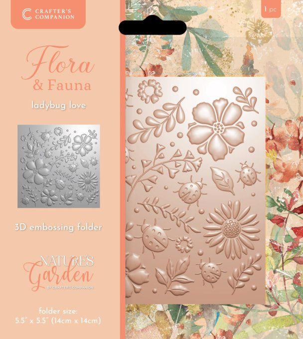 Classeur d'embossage, Crafter's companion, Flora & Fauna - dimension : 14cm x 14cm environ 