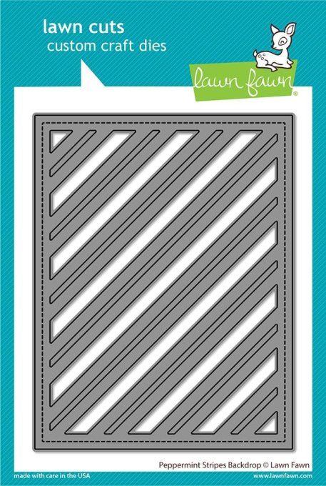 Die - Lawn Fawn, peppermint stripes backdrop - Dimension : 10.8x14cm