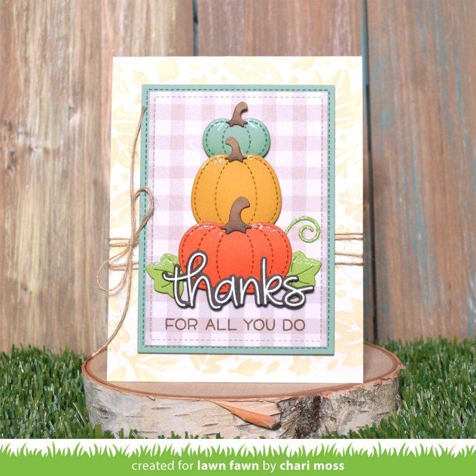 7 Dies/matrices de découpe, Lawn Fawn - stitched pumpkins