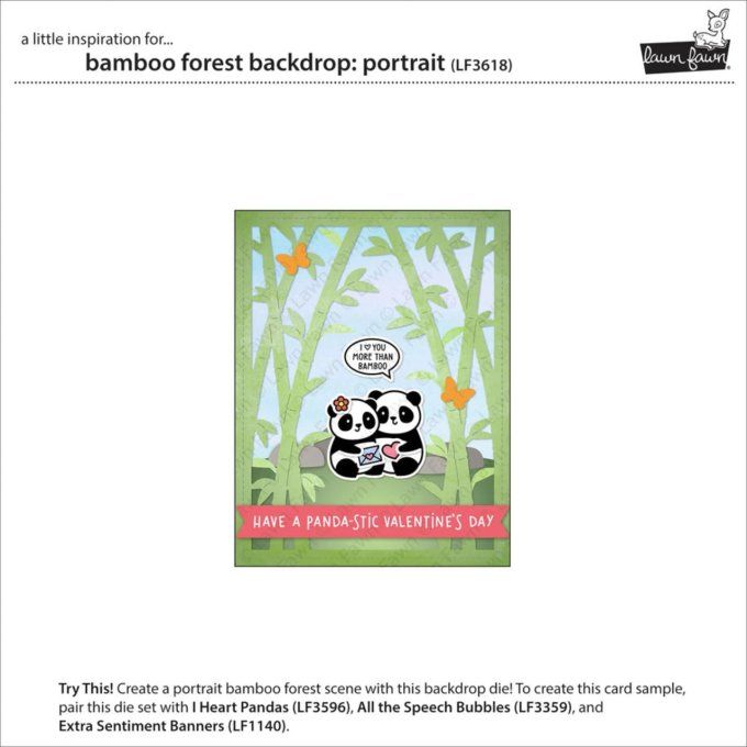 7 Dies - Lawn Fawn - Bamboo forest backdrop