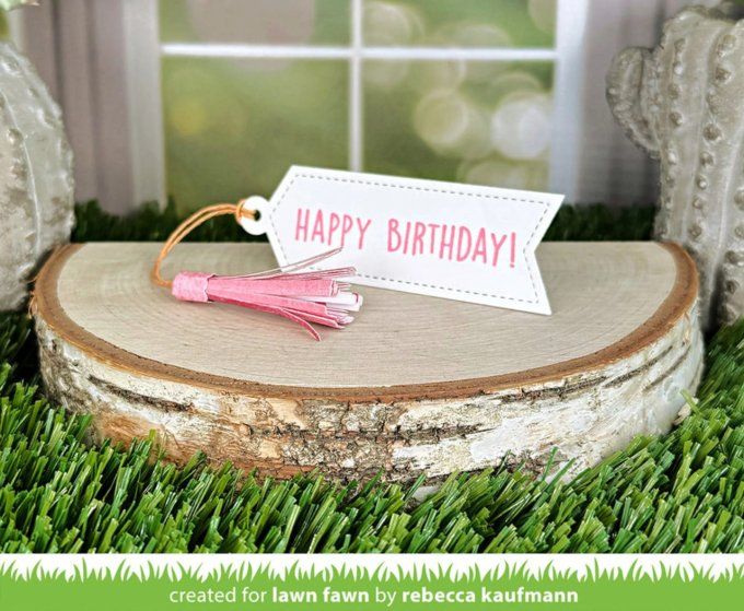 5 Dies/matrices de découpe, Lawn Fawn, Tassel tag