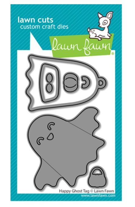 7 Dies/matrices de découpe, Lawn Fawn, Happy ghost tag