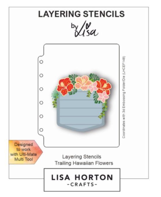 Lisa horton - Pochoirs à superposer, Trailing Hawaiian flowers