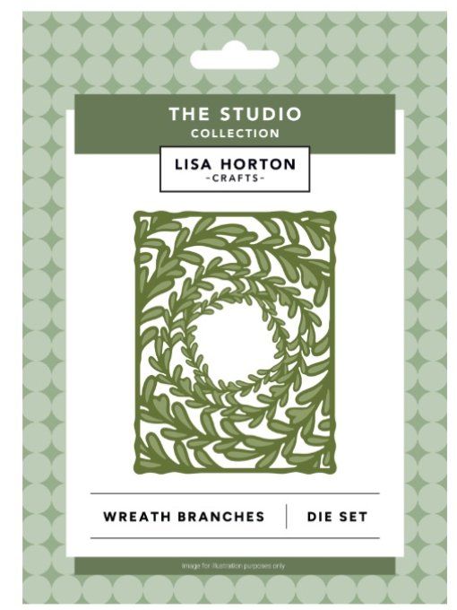 1 Die/matrice de découpe de fond - Lisa horton - wreath branches, dimension : 10.4x13.5cm environ