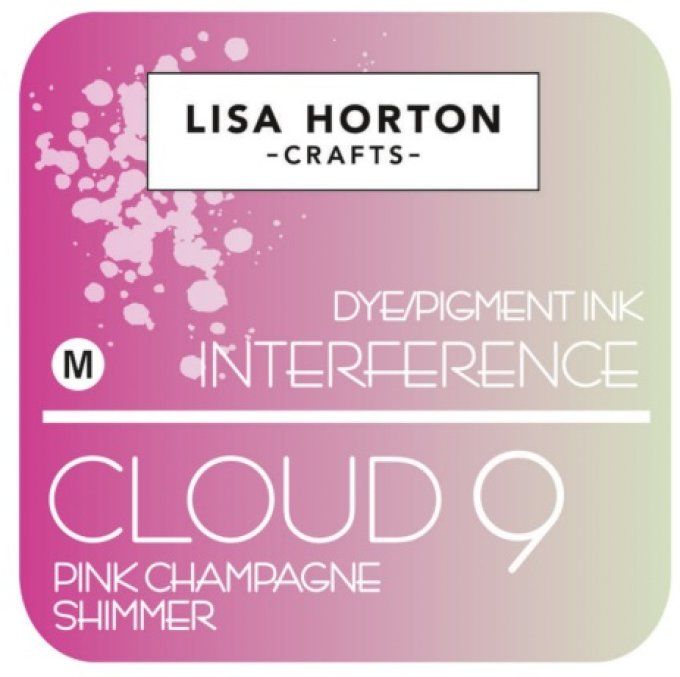 Lisa Horton Craft, cloud 9 - pad encre - Interference - Pink champagne shimmer, grand pad