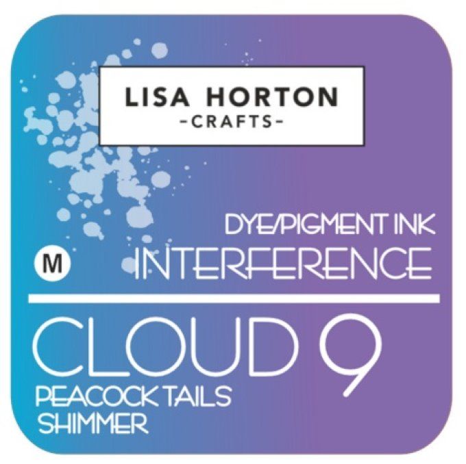 Lisa Horton Craft, cloud 9 - pad encre - Interference - Peacock tails shimmer, grand pad