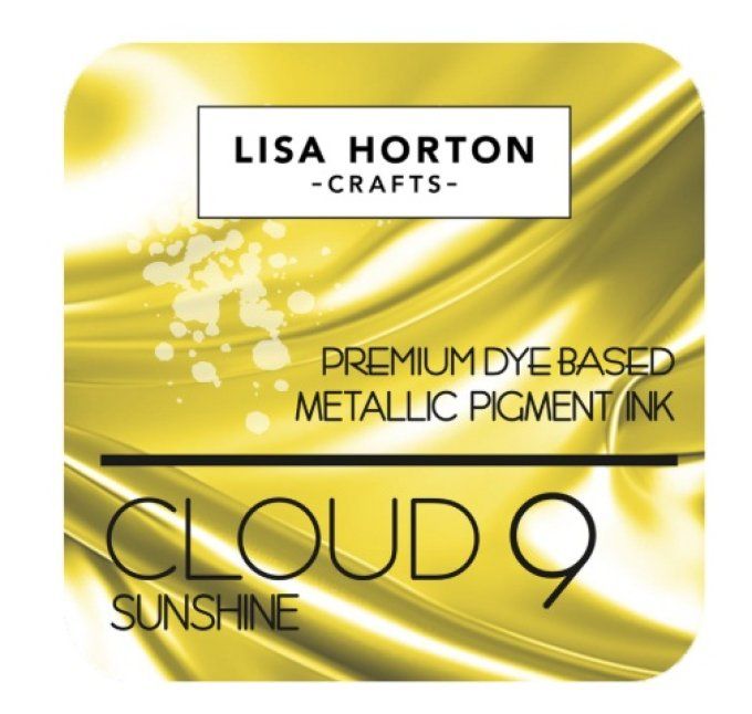 Lisa Horton Craft, cloud 9 - pad encre - Metallic ink - couleur: Sunshine, grand pad