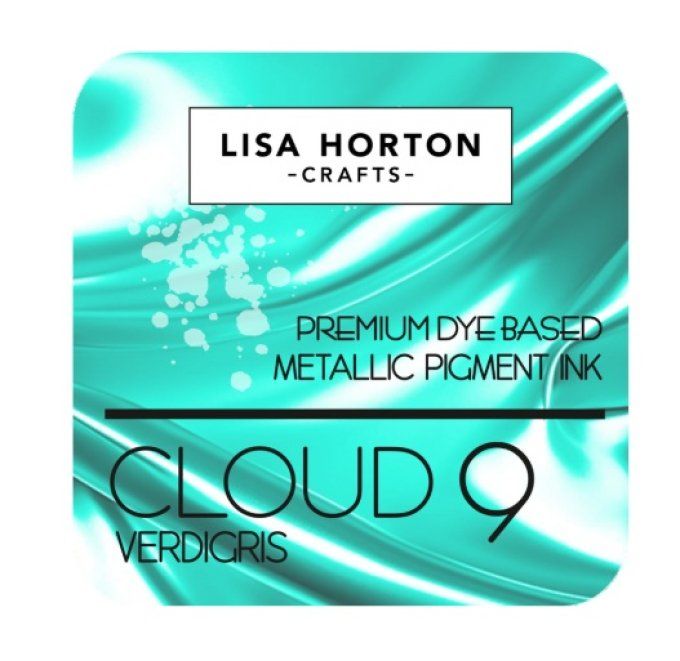 Lisa Horton Craft, cloud 9 - pad encre - Metallic ink - couleur: Verdigris, grand pad
