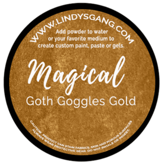 Pigment Magical, Lindy's, stamp gang, Goth Goggles gold 