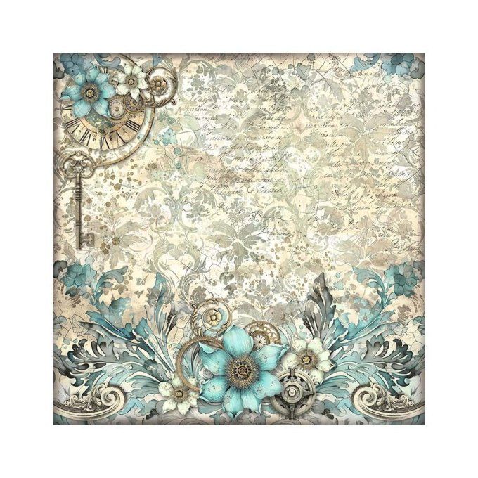 4 tissus polyester, collection : Sir vagabond in fantasy world - Stamperia - dimension : 30x30cm