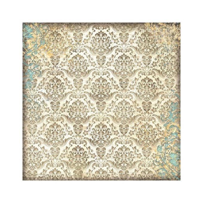 4 tissus polyester, collection : Sir vagabond in fantasy world - Stamperia - dimension : 30x30cm